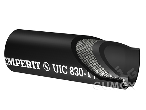Brzdová hadica pre koľajové vozidlá FBU, 16/33mm, dĺžka 800mm, 10bar, NR-BR/CR, -40°C/+70°C, čierna